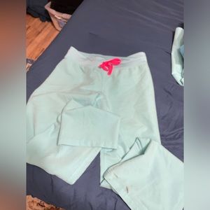 Neon blue figs pants